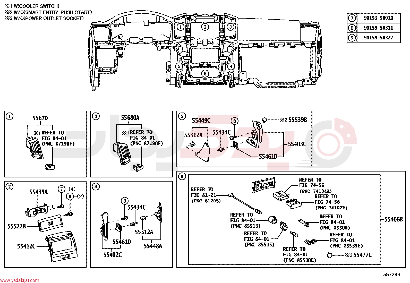 REGISTER ASSY, INSTRUMENT PANEL, NO.3 | 5567060190
